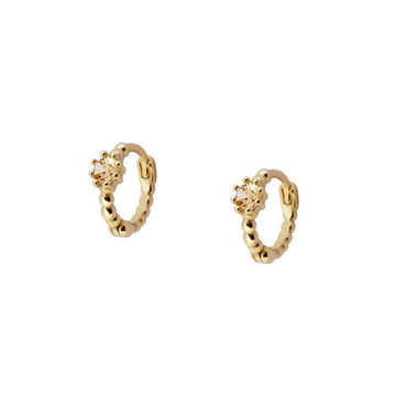 Champagne mini ball earrings