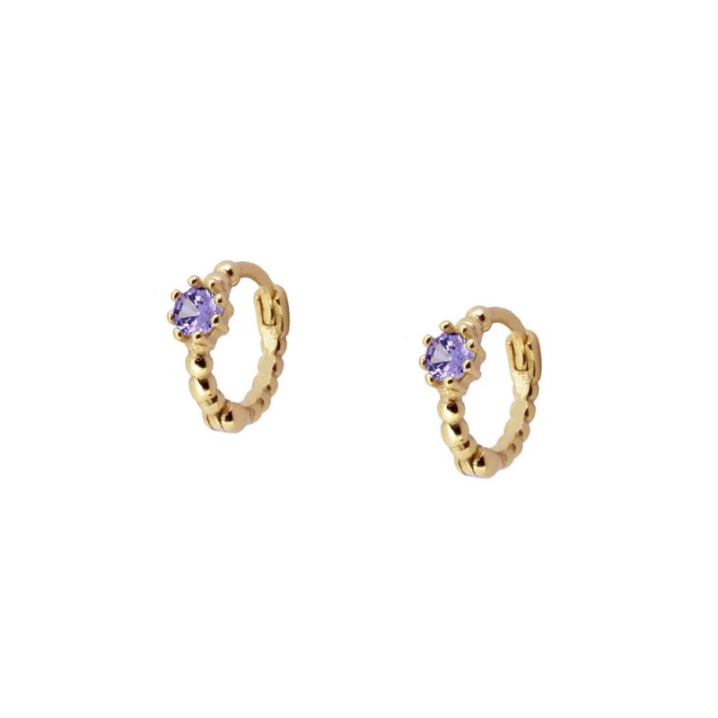 Pendientes mini balls Purple