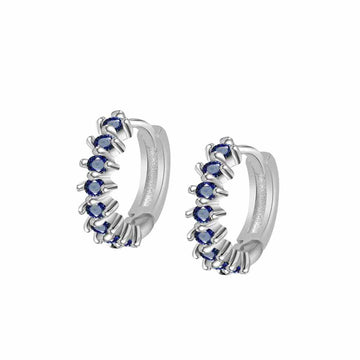 Rome Blue Silver Earrings