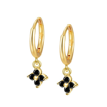 Spring Black Earrings