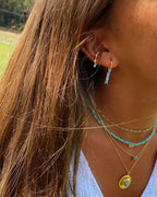 Three glasses pink earrings