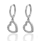 Pendientes Heart shine Silver