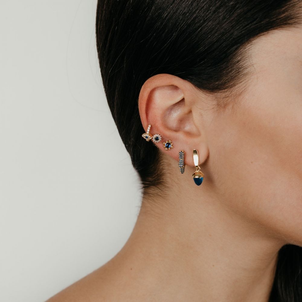 Pendientes flor blanca