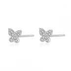 Pendientes Butterfly White Silver