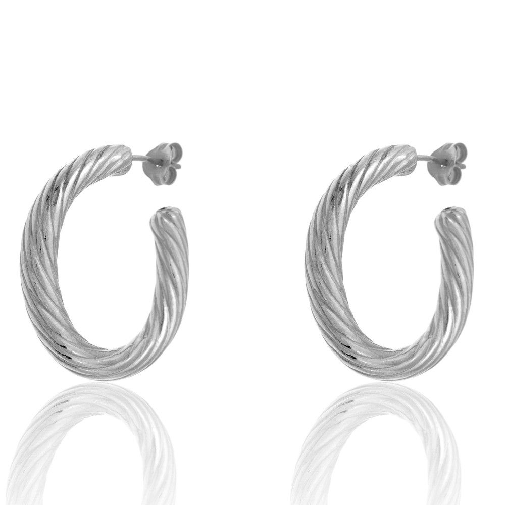 Pendientes Curve Silver