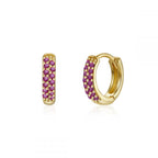 Pendientes double glass pink