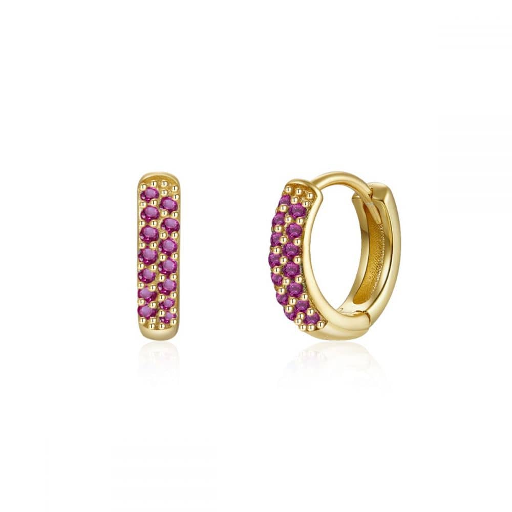 Pendientes double glass pink