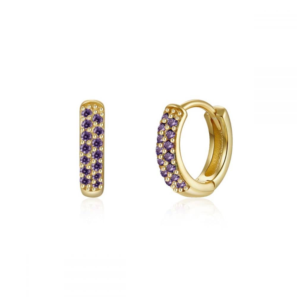 Pendientes double glass violet
