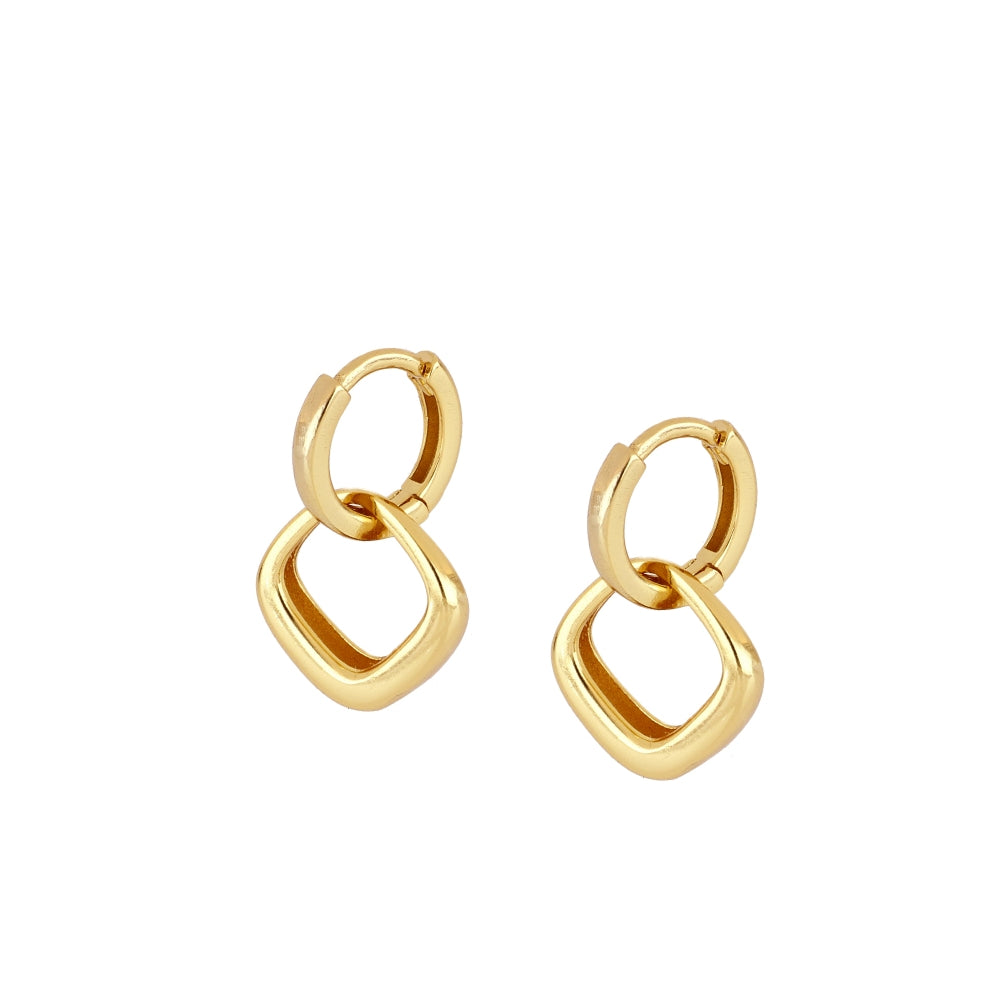 Double squared earrings