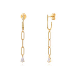 Pendientes eslabón white