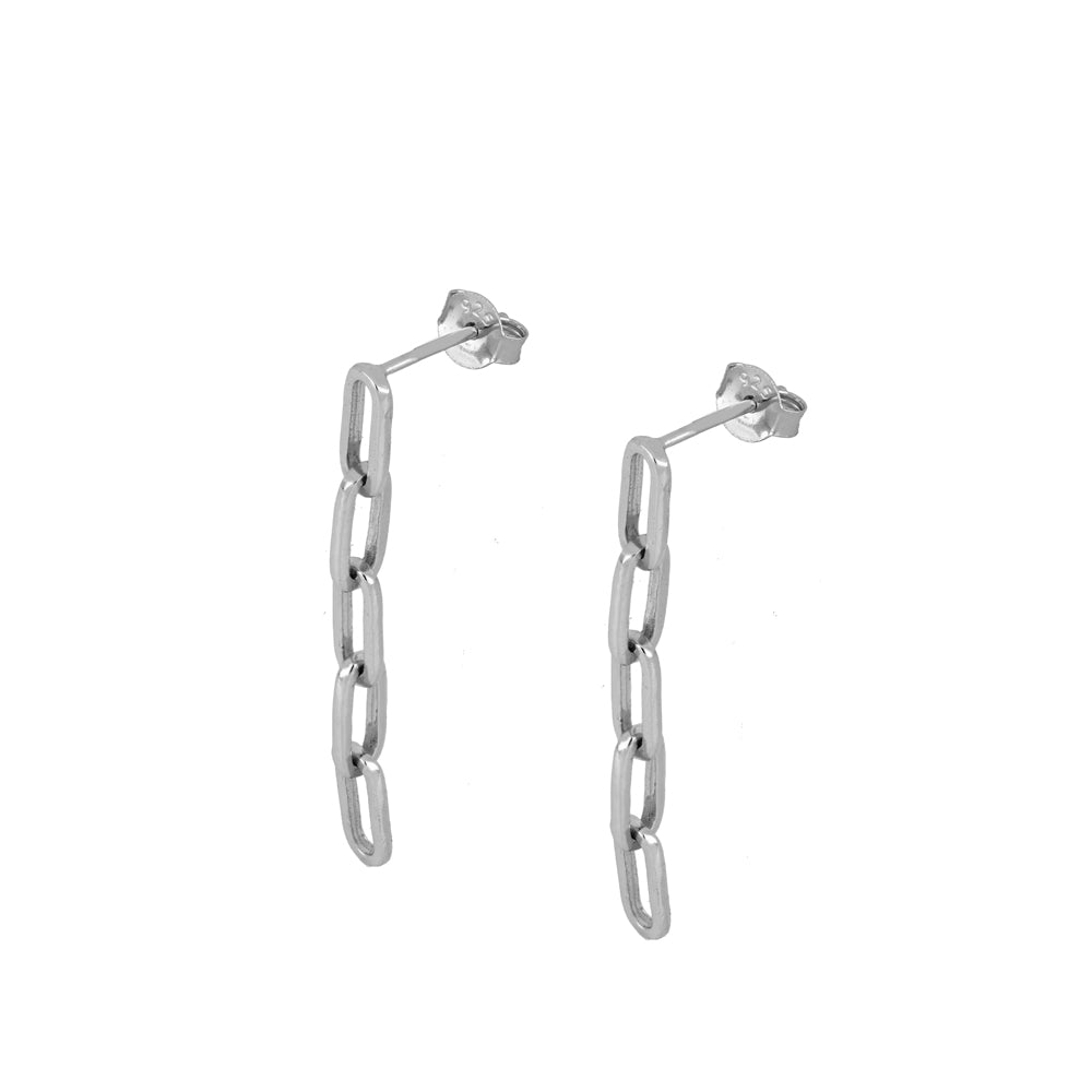 Pendientes Eslabón Largo Silver