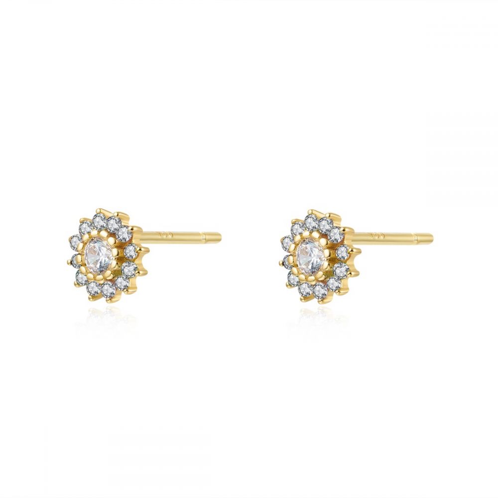 Pendientes flor blanca