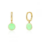 Mint green Happy Face earrings
