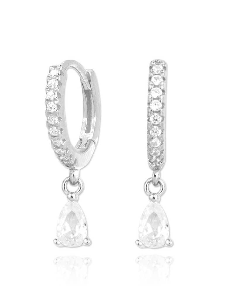 Pendientes mia white silver