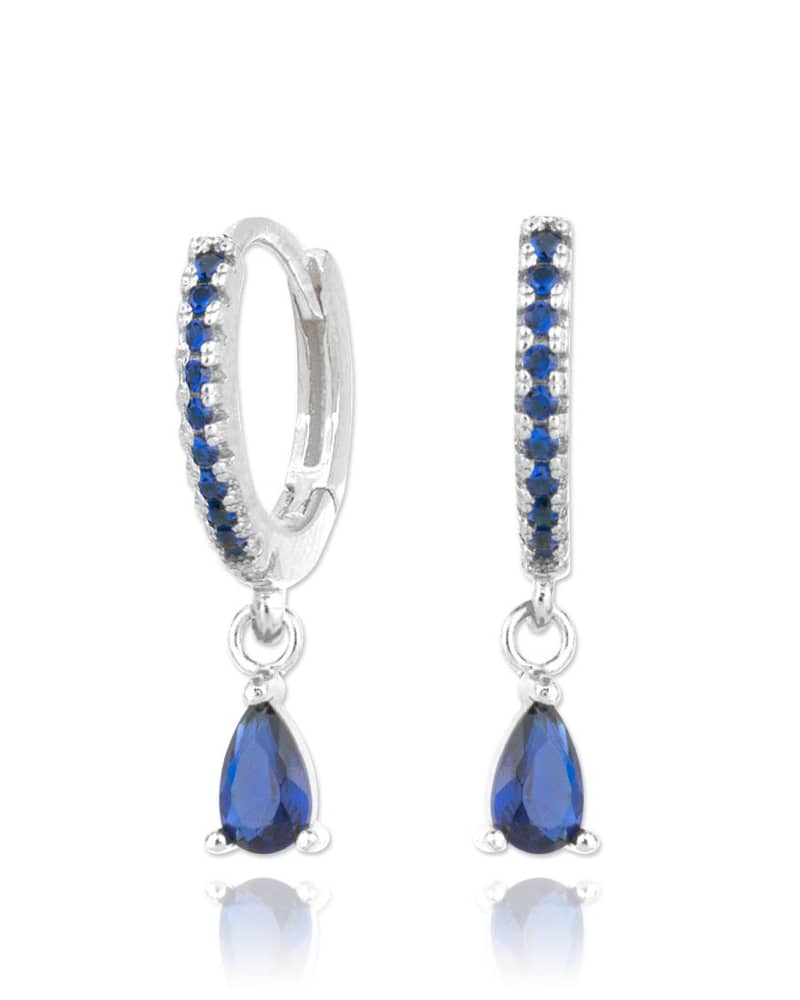 Pendientes mia zafiro silver