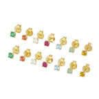 Pendientes mini circonita colors