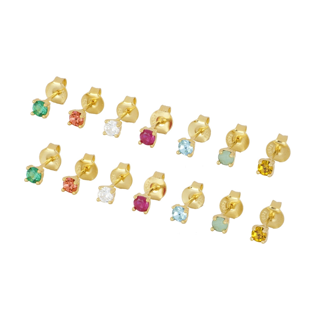 Pendientes mini circonita colors