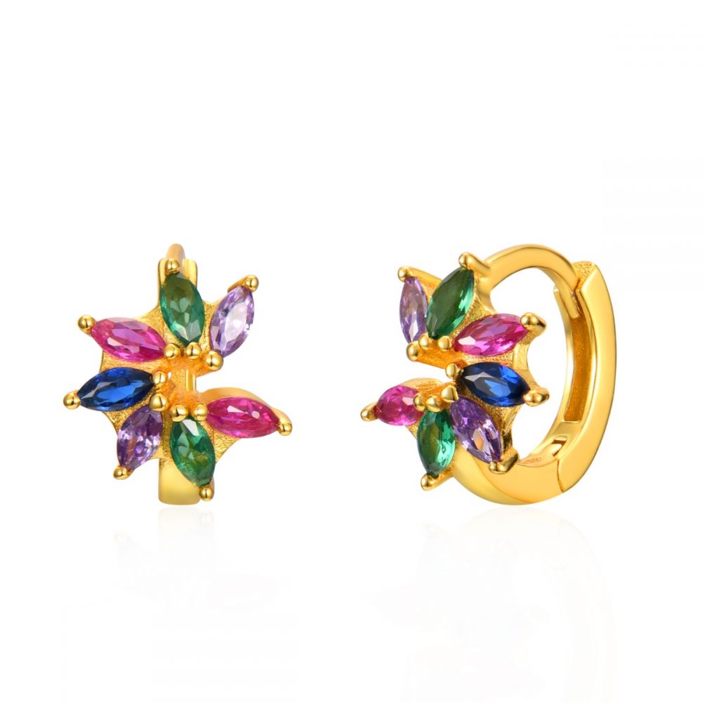 Pendientes mini flowers multicolor