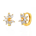 Pendientes mini flowers white