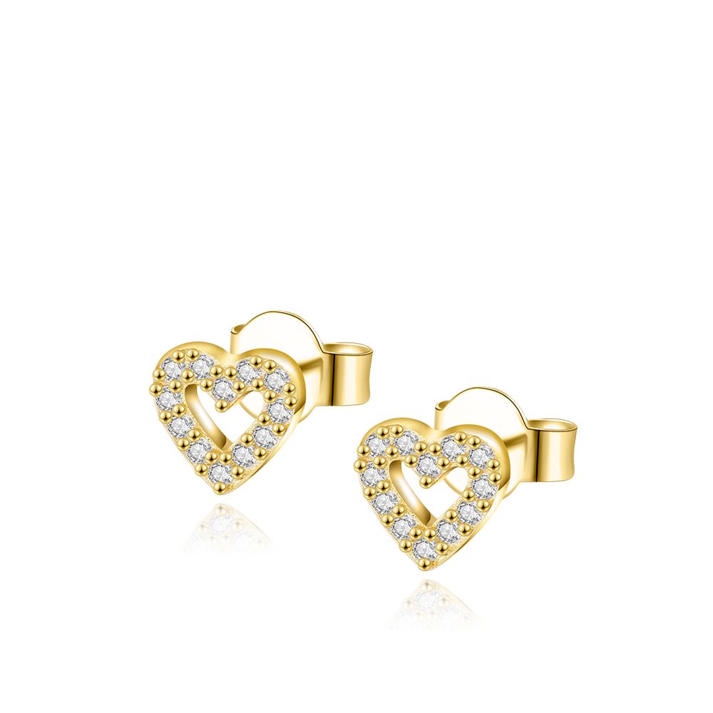 Pendientes mini hearts shine