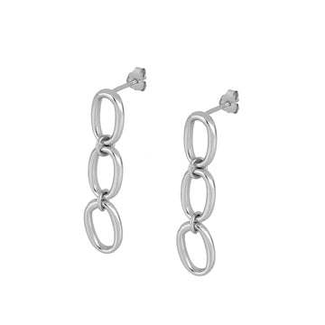 Silver multicircle earrings