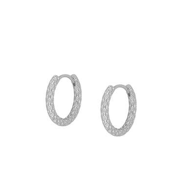 Silver textured earrings