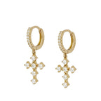Pendientes Big Cross White