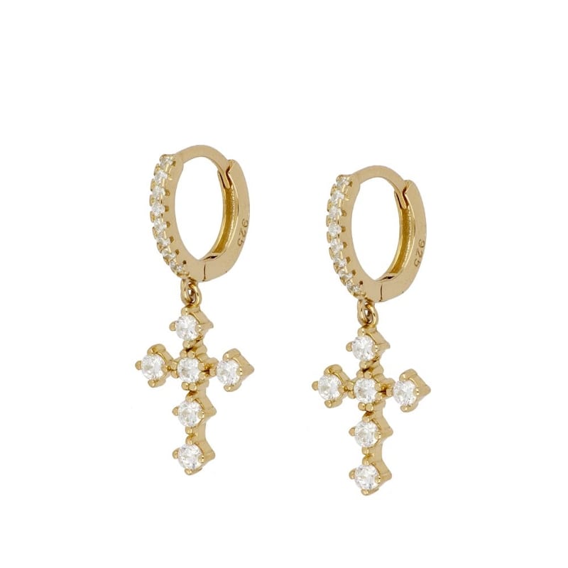Pendientes Big Cross White