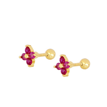 Ruby flower piercing