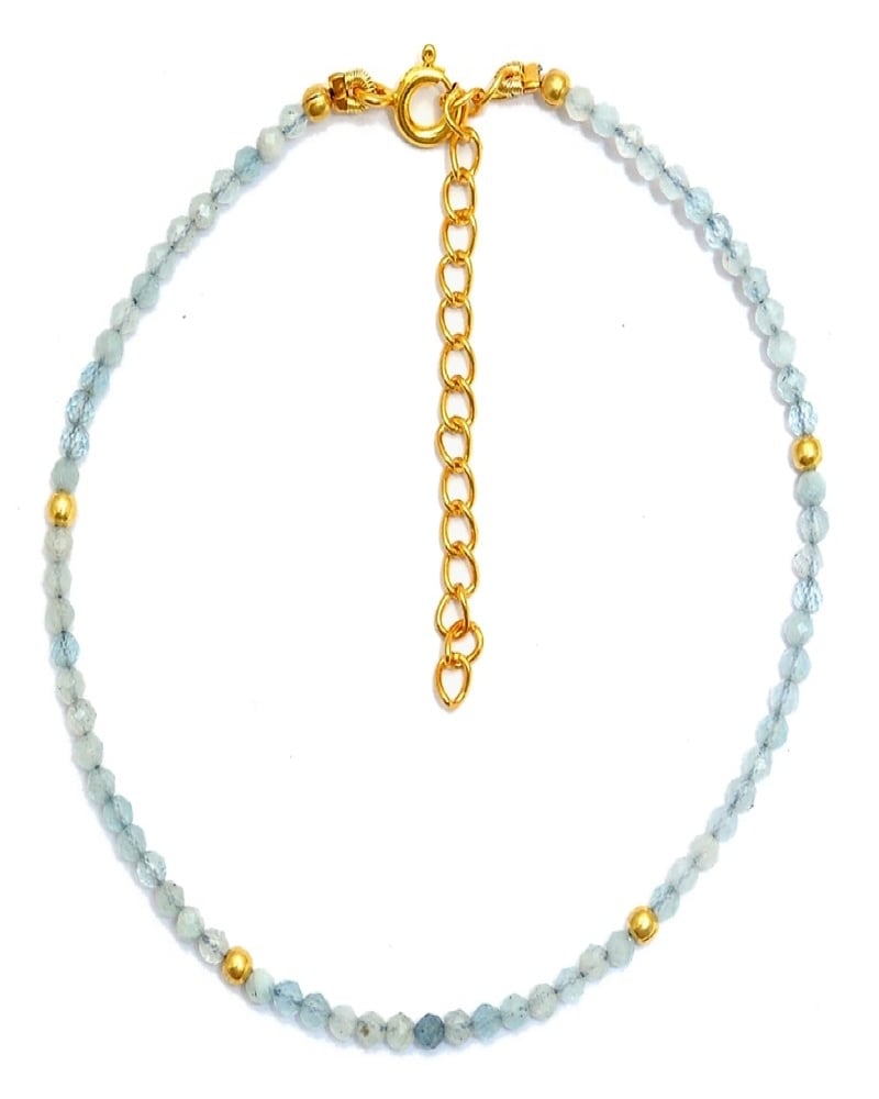 Pulsera mineral Aguamarina