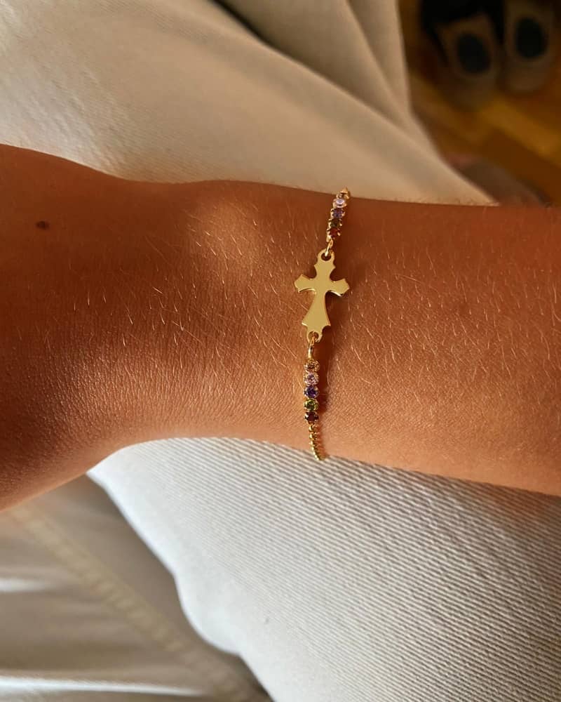 Iris Gothic Cross Bracelet