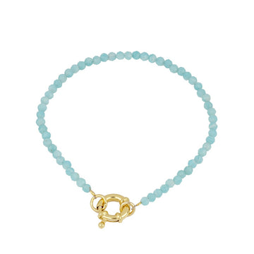 Amazonite mineral Eternity bracelet