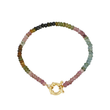 Tourmaline mineral Eternity bracelet