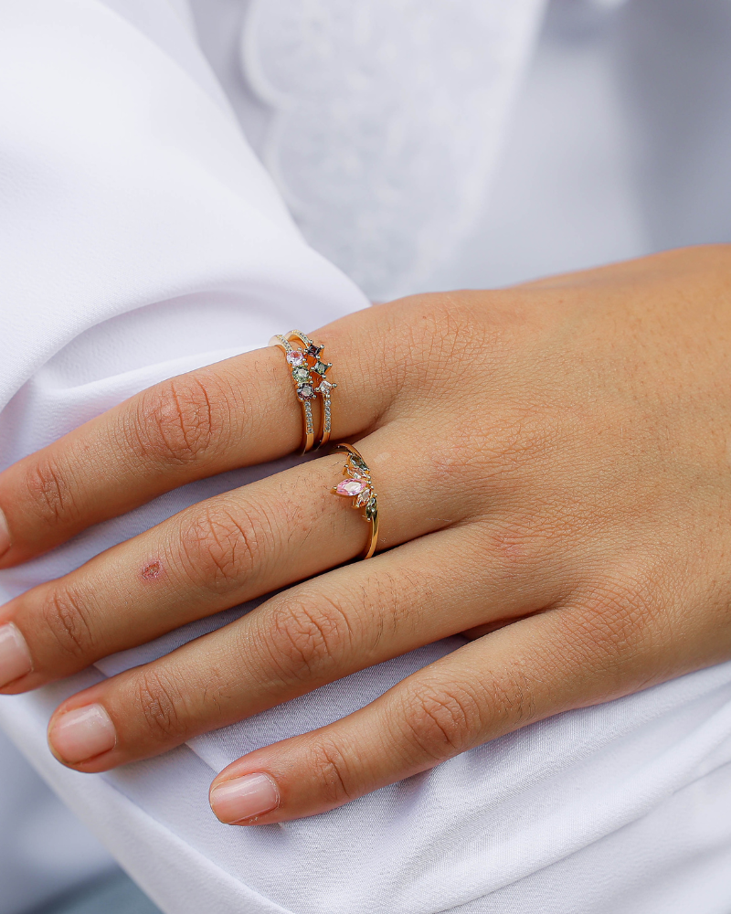 Anillo 5 pétalos