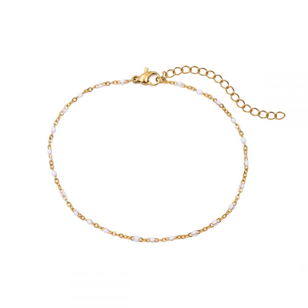Tobillera Enamel Blanco Waterproof