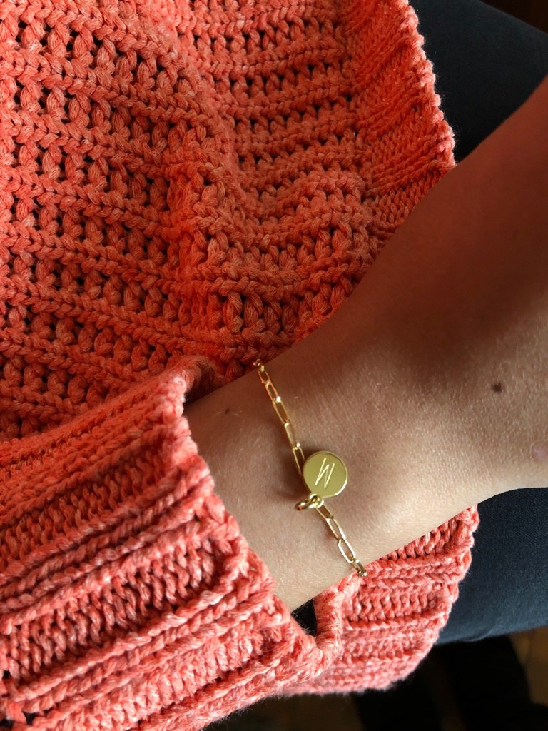 PULSERA MINI INITIAL VINTAGE GOLD