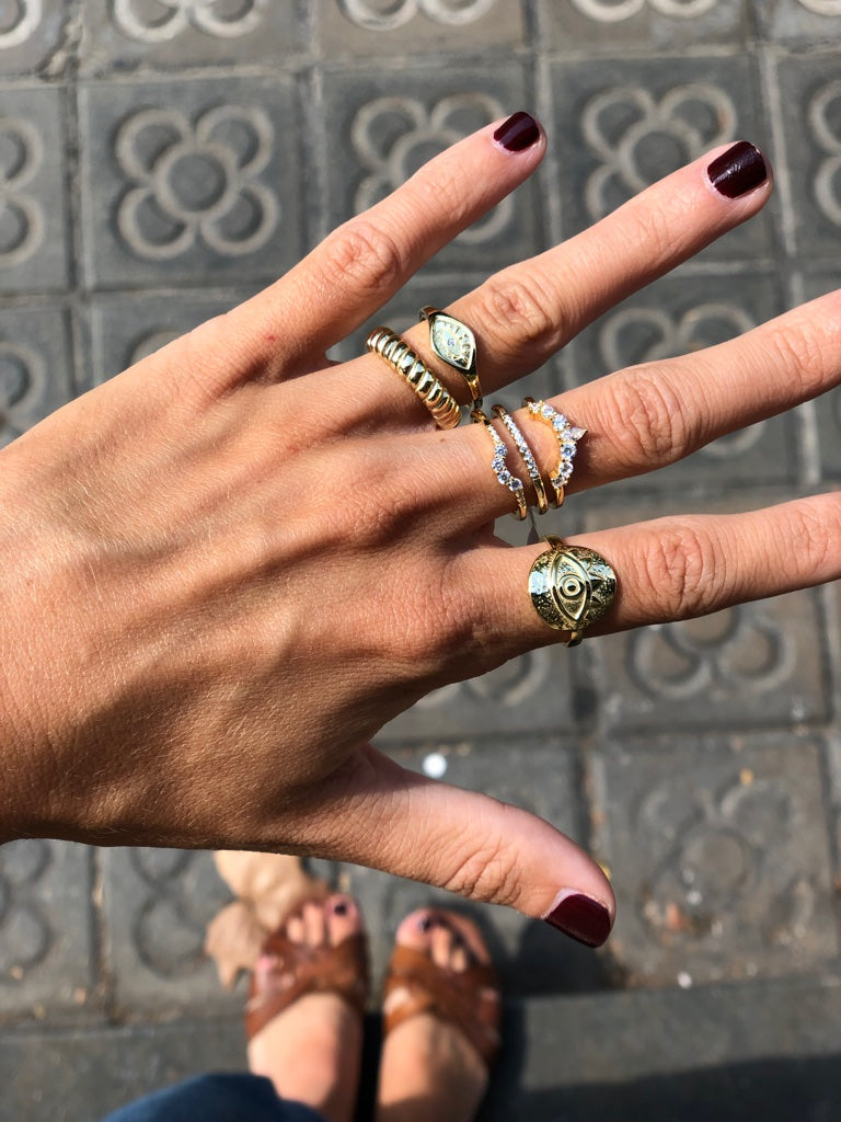 ANILLO SHINE VINTAGE GOLD