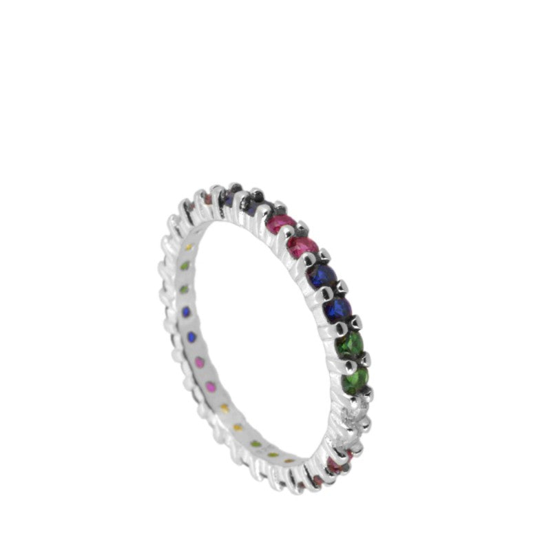 ANILLO COLORFUL SILVER