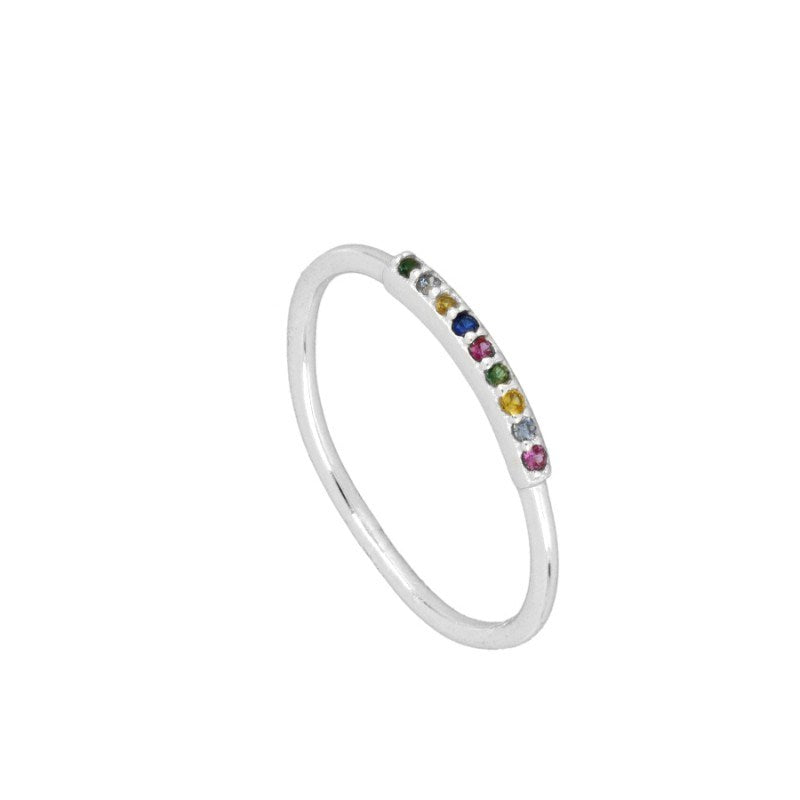 ANILLO MINI COLORFUL SILVER