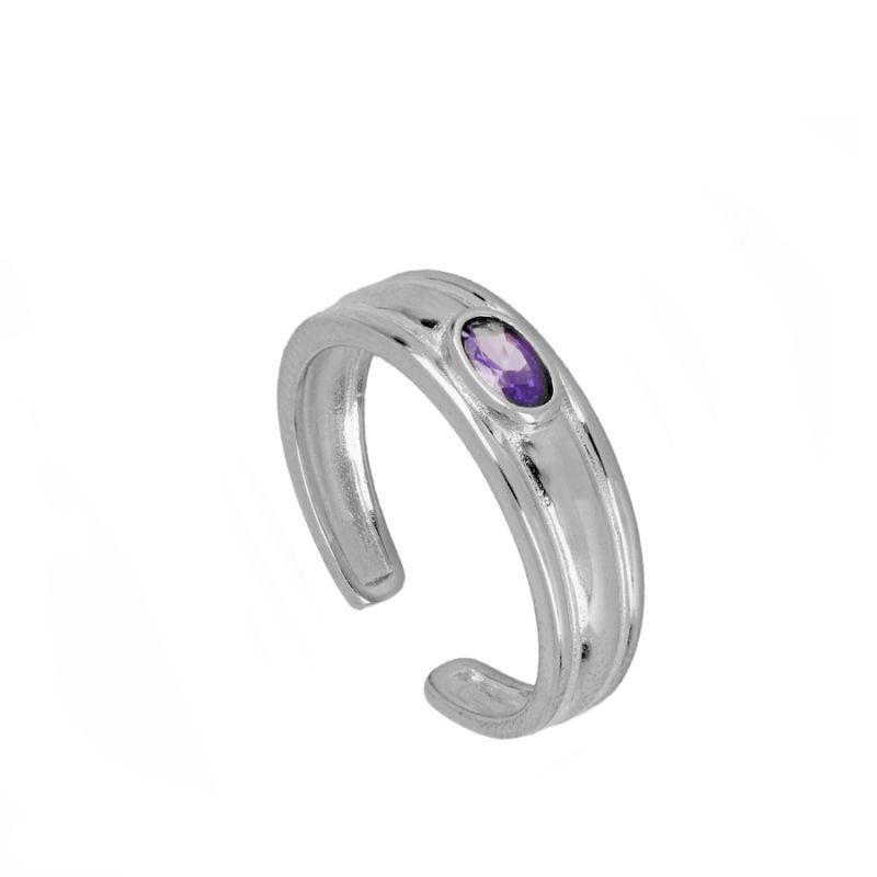 Anillo Siena Purple Silver
