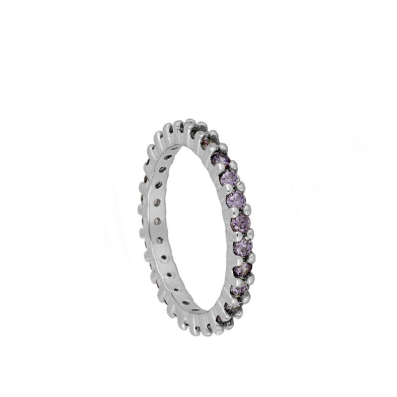 Anillo light Purple Silver