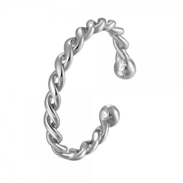 SILVER BRAIDED RING