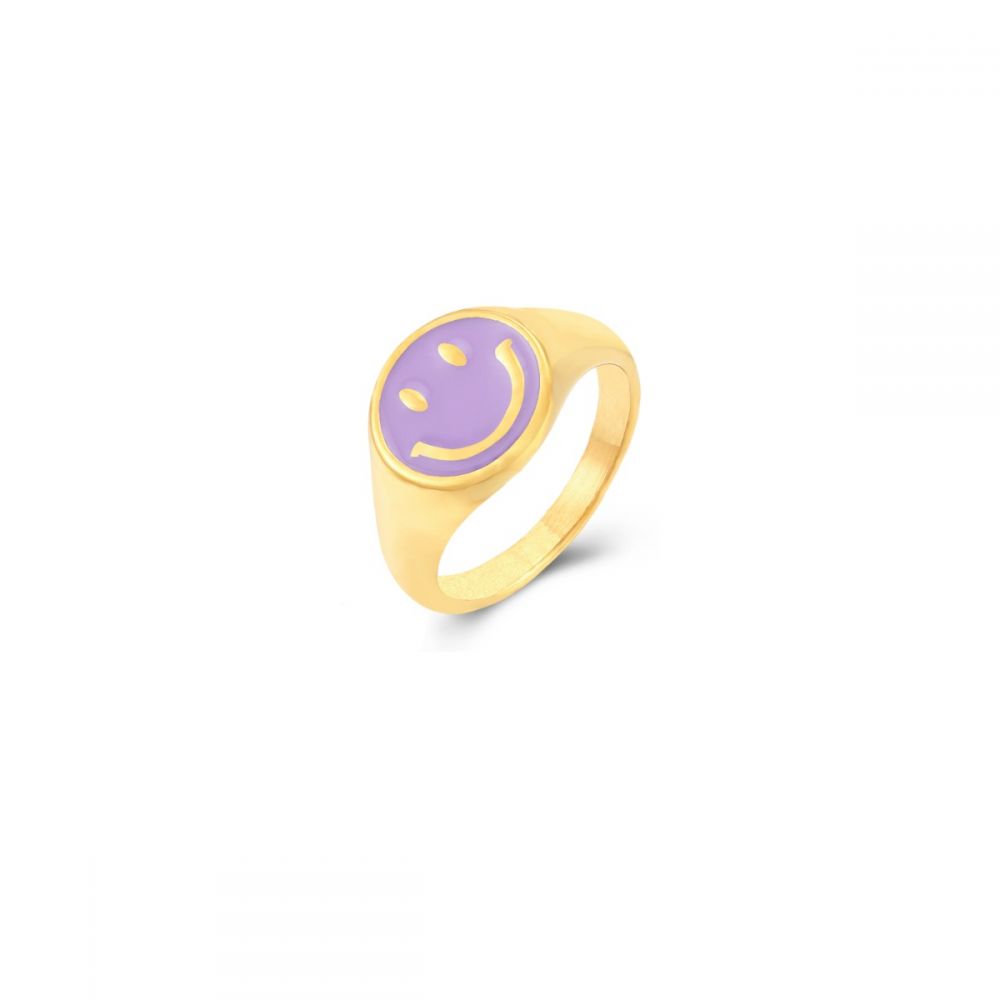 Anillo Happy Face Lavanda