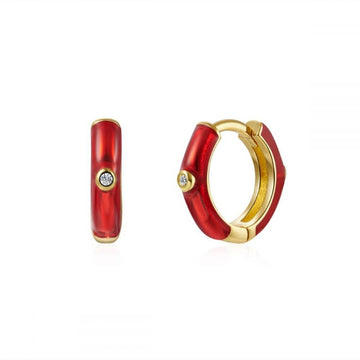 Red enamel hoops