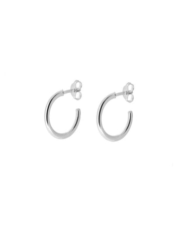 15mm Basic Silver Hoops