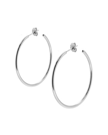 25mm Basic Silver Hoops