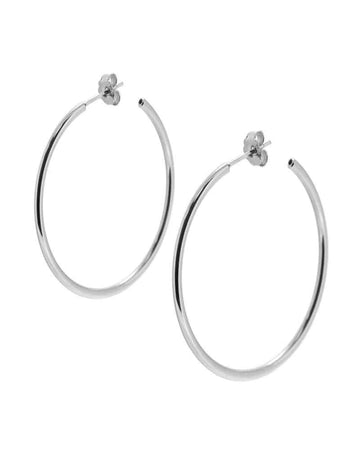 30mm Basic Silver Hoops