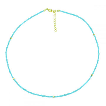 Turquoise mineral choker