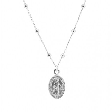 OUR LADY OF THE MIRACULOUS SILVER NECKLACE