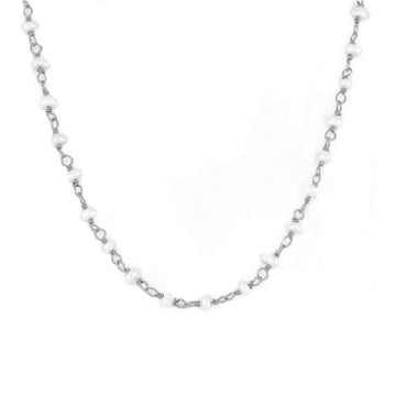 PEARLS SILVER CHOKER